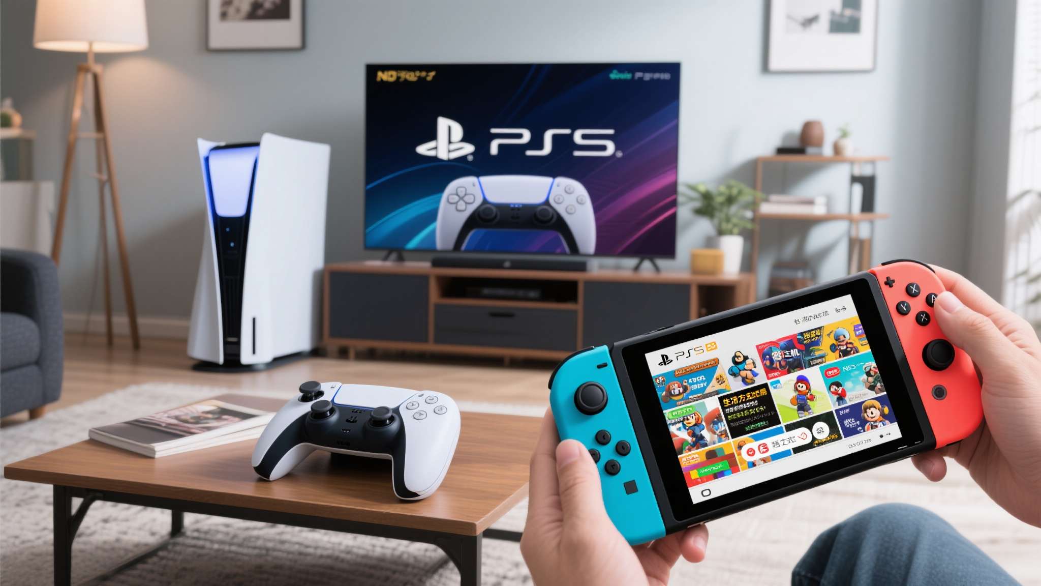 PS5代表的是高性能、重画面、强沉浸感的"客厅主机"体验路线，而NS2走的是轻量