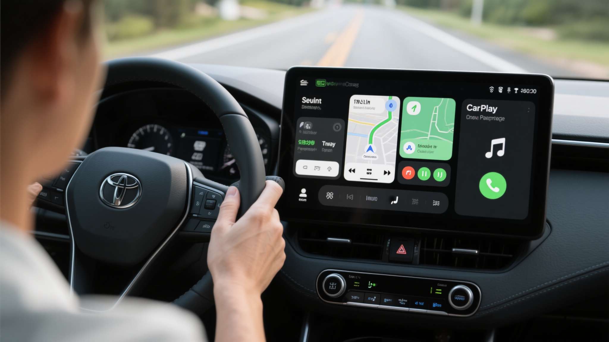 新版CarPlay还支持自定义主屏布局，用户可以将常用的导航、音乐、通话控件固定